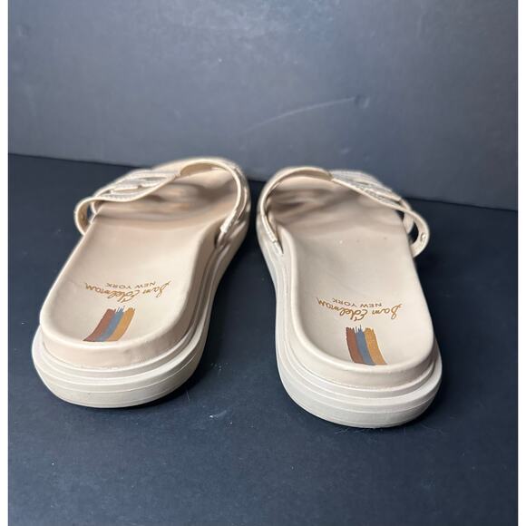 Sam Edelman Valeri Leather Signature Cutout Slide Sandals CROC Beige US 8 38 - Picture 5 of 7